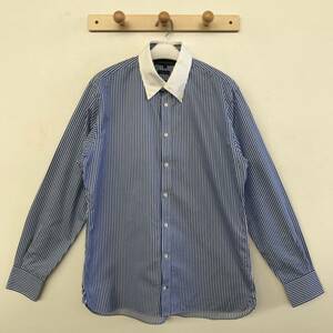 TOMMY HILFIGER Premium Shirt トミーヒルフィガー プレミアムシャツ メンズ ストライプ柄 長袖B.D.シャツ 美品 size L/XL