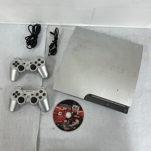 O432-O15-7139 SONY ソニー PlayStation3 本体 CECH-2500B サテン・シルバー/コントローラー 2個/ケーブル/ソフト1本付き PS3 通電OK ⑩