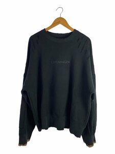 stein◆OVERSIZED REBUILD SWEAT/スウェット/M/コットン/BLK/ST189//