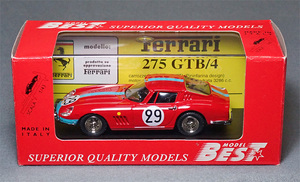 フェラーリ275GTB/4（No.29）1966ル・マン24時間レース　　*1/43スケール　* ベストモデル製　*品番9084　　*02