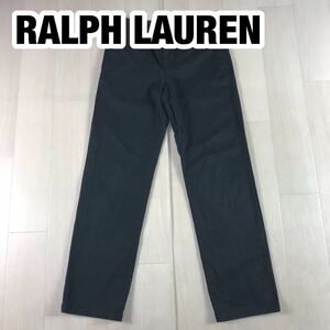 POLO RALPH LAUREN ポロ ラルフローレン パンツ 14 ブラック ストレート 刺繍ポニー
