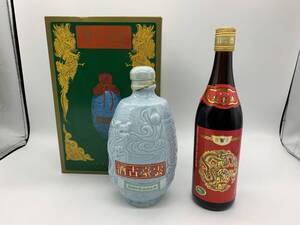 1円スタート【未開栓】2本まとめ売り 酒古臺雲 1000ml 28% 紹興花彫酒 640ml 17% 中国酒 リキュール T241217