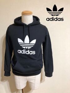 adidas orignals TREFOIL HOODIE アディダス オリジナルス トレフォイル フーディ スウェット パーカ プルオーバ サイズS 黒 長袖 DT7964