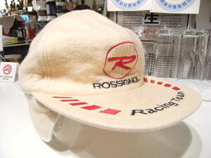 昭和レトロ★80年代★日本製★当時物 ROSSIGNOL Racing Team ロシニョール レーシングチーム 耳あて付き スキー帽子★防寒 釣り 登山 雪