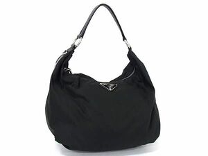 1円 ■美品■ PRADA プラダ テスートナイロン ワンショルダー ショルダーバッグ 肩掛け レディース ブラック系 FC9390