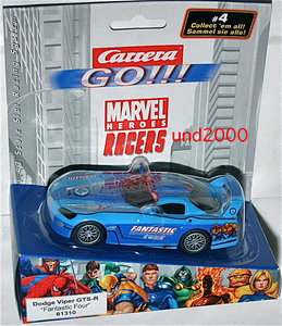 カレラGO!!!マーベル ファンタスティックフォー1/43ダッジ バイパーGTS-RスロットカーMarvel Fantastic Four Dodge Viper Carrera Slot Car