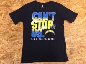 SAN DIEGO CHARGERS サンディエゴ チャージャーズ NFL アメリカンフットボール 半袖Tシャツ キッズ L 紺 レディースも◎