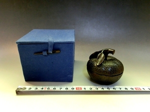 香合■蜜柑 みかん 唐木 お茶道具 古玩 唐物 中国 古美術 時代物 骨董品■ 