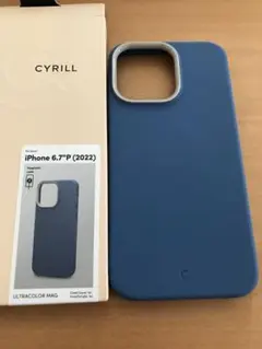 スマホケース　青　ブルー CYRILL iPhone 6.7"P 保護ケース