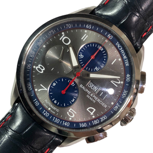 ボーム＆メルシェ BAUME & MERCIER クリフトングラフ　クロノグラフ MOA10370 ブラック 腕時計 メンズ 中古