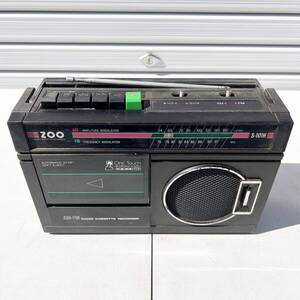 ビンテージ ZOO AM/FM ラジオカセットレコーダー S-0101H ブラック 　レトロ 　アンティーク