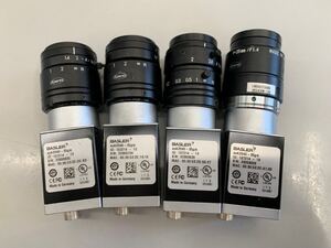 X245)BASLER aceシリーズ　GigE対応エリアセンサーカメラ　acA2040-35gm 107214 レンズ付き　4個セット　中古品 Nikon