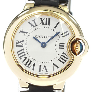 カルティエ CARTIER バロンブルーSM K18YG クォーツ レディース _836090