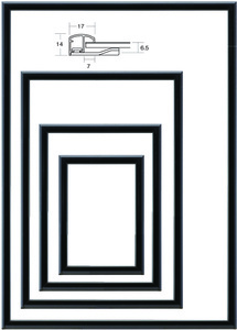 OA額縁 ポスターフレーム アルミパネル UVカットPET付 5016 B2サイズ 728X515mm ブラック