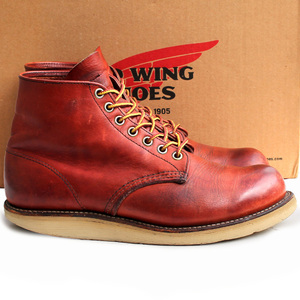 四角犬タグ★Red Wing SHOES レッドウィング★6inch CLASSIC ROUND 7.5=25.5 8166 オロラセット ポーテージ メンズ USA製 p i-535