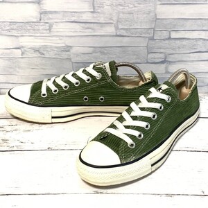 R7663bL CONVERSE コンバース ALL STAR オールスターウォッシュドコーデュロイ OX ローカットスニーカー カーキ レディース 24.5cm 1SC633