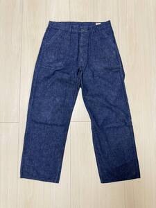 美品 日本製 Orslow デニム ファティーグ パンツ S DENIM Fatigue Baker ベイカー ミリタリー USMC Army BEAMS ビームス 別注 USA 軍 