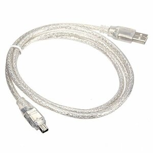 Cablecc USB オス-Firewire IEEE 1394 4ピンオス iLinkアダプターコードケーブル So