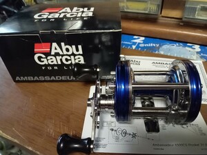 ABU アンバサダー 6500 CS 未使用品 限定 カラー ミッドナイトブルー 美品 カゴ釣り 船釣り マダイ アジ イサキバス ライギョ ナマズ