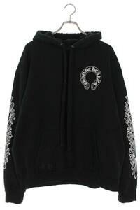 クロムハーツ Chrome Hearts SWTSHRT PLVR サイズ:L 袖フローラルバックホースシュープリントパーカー 中古 SJ02