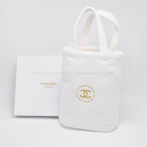 シャネル CHANEL ノベルティ ミニ バッグ トートバッグ ハンドバッグ もこもこ ツイード オフホワイト 箱付き レディース ブランド 非売品