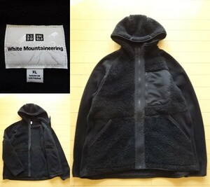 【UNIQLO×White Mountaineering】フルジップ フリースパーカー ブラック SIZE:XL (ユニクロ,ホワイトマウンテニアリング)