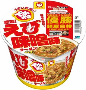 東洋水産 マルちゃん でかまる 濃厚！えび味噌味 ラーメン 133g x 12個　送料別