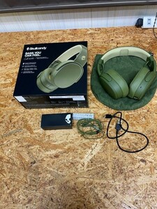 Skullcandy スカルキャンディー ワイヤレス ヘッドホン Crusher Wireless S6CRW-M687 OLIVEMOSSYELLOW F