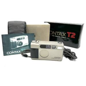 CONTAX T2 フィルムカメラ コンパクトカメラ Carl Zeiss Sonnar 2.8/38 T* 動作確認済 シャッター、フラッシュOK コンタックス