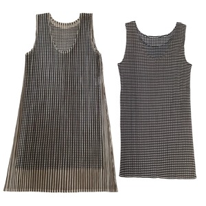 ♪♪ ISSEY MIYAKE イッセイミヤケ PLEATS PLEASE アンサンブル メッシュ 総柄 SIZE 3 PP01-JT653 やや傷や汚れあり