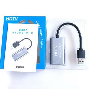 「一円即決です」USB3.0 キャプチャーボード 4K@30Hz HDMIビデオ信号入力、1080p HDMI出力に対応「1円」AKI01_2631