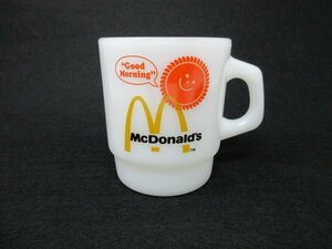 【1円〜！】　☆ちょっと残念、でも美品です！☆ ファイヤーキング マクドナルド グッドモーニング マグカップ アドマグ Fire King