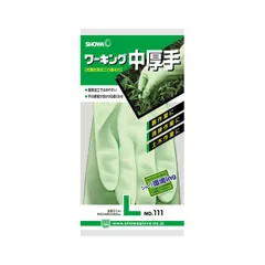 【在庫わずか】（まとめ） ショーワ No.111 ワーキング 中 厚手 Lサイズ グリーン 【×10セット】