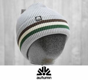 【新品:送料無料】23 AUTUMN CUFF BEANIE - LIGHT GREY オータム ニット帽 スノーボード 帽子