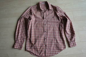 【美品】 パパス PAPAS チェック 長袖 シャツ M