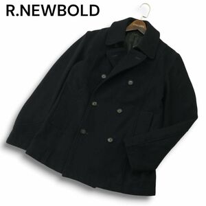 R.NEWBOLD ポールスミス 秋冬 メルトン ウール★ Pコート Sz.L　メンズ ネイビー　A4T11592_B#N