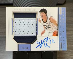 ★最高級★RPA★ 渡邊雄太 Yuta Watanabe 2018-19 Panini National Rookie Auto Patch RC ルーキー 直筆サイン 2色パッチ