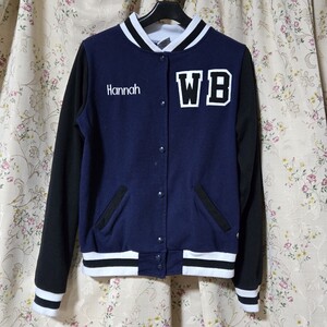 VARSITY バーシティジャケット WB Cheerleader Hannah チアリーダー ハンナ スタジャン トレーナー ネイビー Mサイズ USA古着 ヴィンテージ