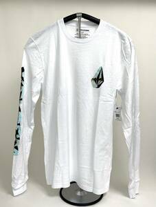 VOLCOM ボルコム A3642202WHT① メンズ Sサイズ 長袖Tシャツ シンプルなロンティー ホワイト 白色 ロゴ Logo ヴォルコム 新品即決 送料無料