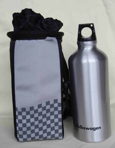 【稀少・純正品・未使用】MONO＋Volkswagen オリジナルアルミボトル＆ポーチ☆アルミ製600ml☆VW