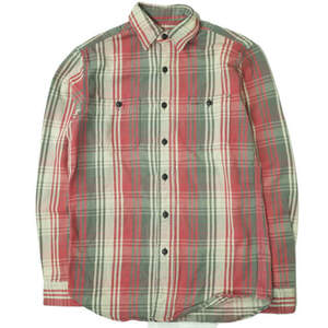 RRL ダブルアールエル L/S FLANNEL PLAID WORK SHIRTS コットンフランネル チェックワークシャツ XS レッド Double RL 長袖 トップス g6263