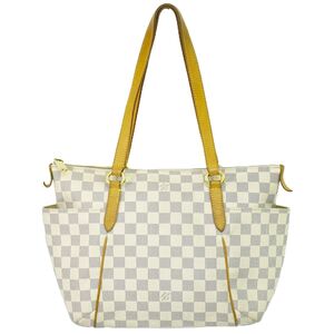 本物 ルイヴィトン LOUIS VUITTON LV トータリー PM ダミエ アズール ショルダーバッグ トートバッグ ホワイト N51261