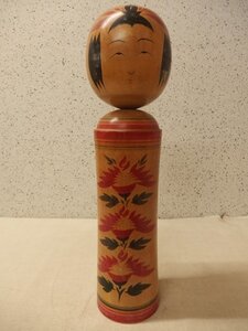 0630221s【伊藤松一作 鳴子系 伝統こけし】置物/木工/工芸品/H62cm程/中古品