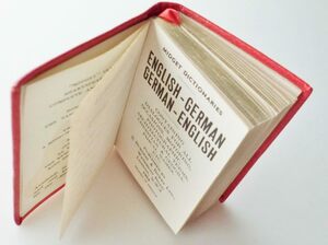 英独辞書 BURGESS & BOWES LTD., LONDON発行 豆本 “MIDGET” English-German German-English Dictionary 英国の老舗出版社 1964年