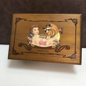 m317-0215-15 ディズニー 美女と野獣 オルゴール 小物入れ sankyo MUSICAL BOX CB-259-086