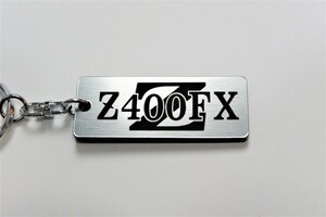 A-92-2 Z400FX 2層アクリル製 銀黒 2重リング キーホルダー Z400FX カスタム パーツ