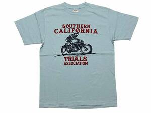 143 未使用品 Mサイズ WAREHOUSE ウェアハウス DOUBLEWORKS ダブルワークス Tシャツ サックス SOUTHERN CALIFORNIA TRAILS ASSOCIATION