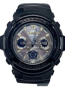 CASIO◆ソーラー腕時計・G-SHOCK/デジアナ/チタン/BLK/BLK