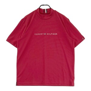 TOMMY HILFIGER GOLF トミー ヒルフィガーゴルフ ハイネック半袖Tシャツ レッド系 XL [240101311729] ゴルフウェア メンズ