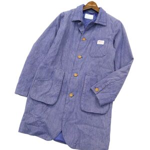 Coen × SMITH’s コーエン × スミス 別注★ 秋冬 ピケ ショップ コート Sz.S　メンズ ネイビー　A3T15420_C#N